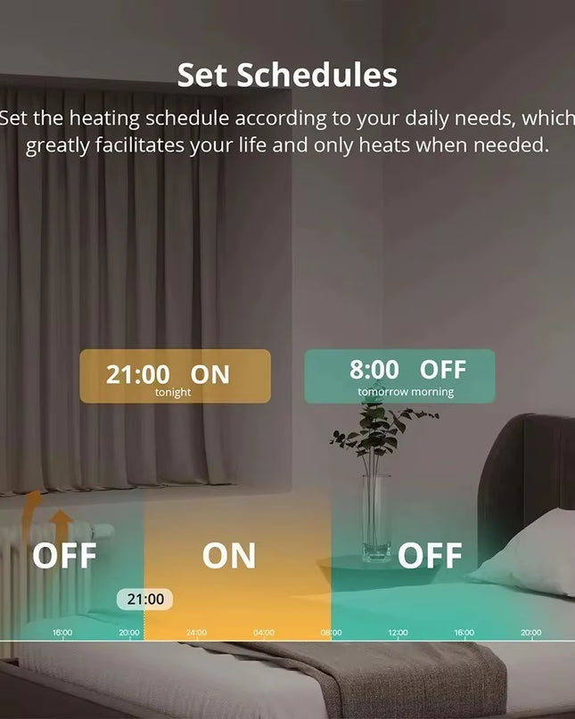 TRVZB Zigbee Thermostatic Radiator Valve Smart Home Heating Froest Protection Remote Group Control via Ewelink Alexa