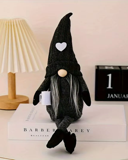 Coffee Gnome Dolls Plush Knitted Love Faceless Doll Christmas Farmhouse Kitchen Coffee Bar Decorations Coffee Lover Gifts