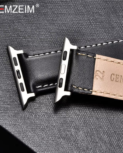 Calfskin Genuine Leather Watchband 38Mm 40Mm 41Mm for Iwatch 8 7 6 5 4 3 SE Replace Wrist Strap 42Mm 44Mm 45Mm for  Watch