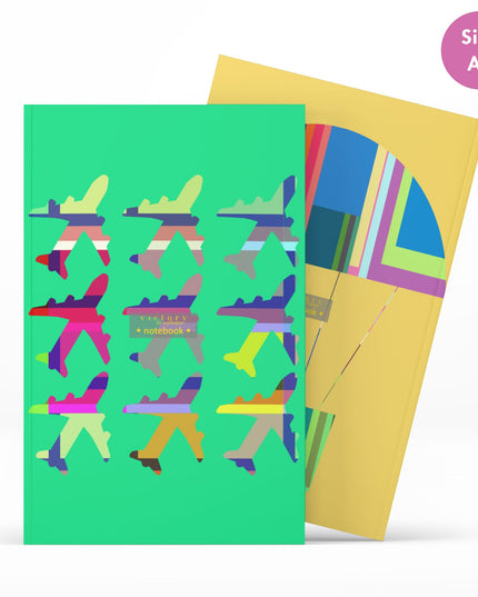 Hot Air Balloon + Fly With Me! Set of 2 Size A5 Travel Notebooks, Victory In Wellness-0