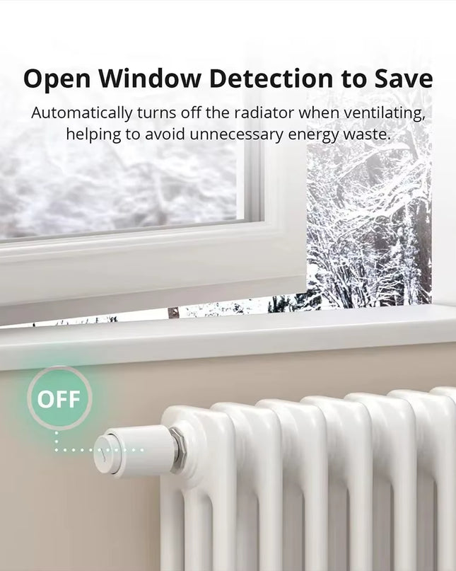 TRVZB Zigbee Thermostatic Radiator Valve Smart Home Heating Froest Protection Remote Group Control via Ewelink Alexa