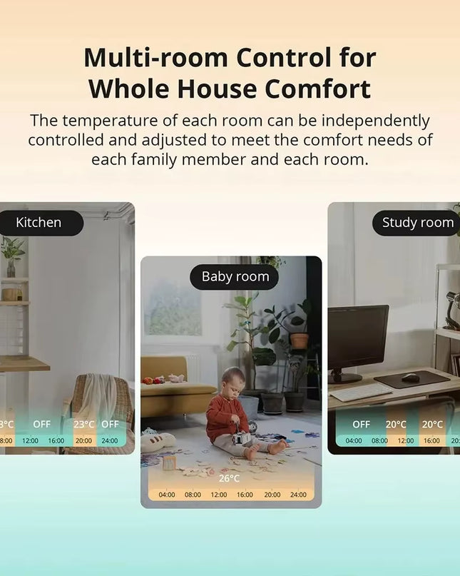 TRVZB Zigbee Thermostatic Radiator Valve Smart Home Heating Froest Protection Remote Group Control via Ewelink Alexa