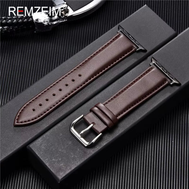 Calfskin Genuine Leather Watchband 38Mm 40Mm 41Mm for Iwatch 8 7 6 5 4 3 SE Replace Wrist Strap 42Mm 44Mm 45Mm for  Watch