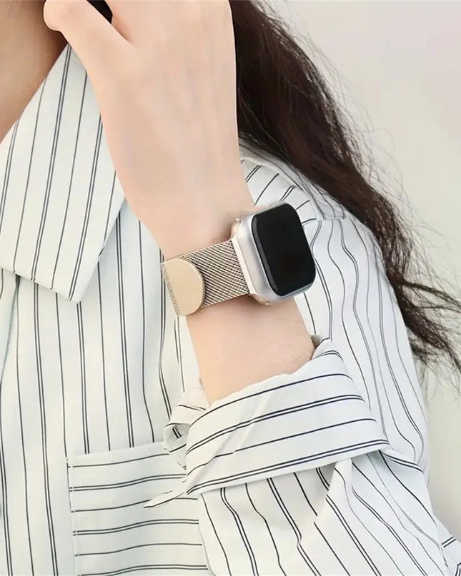 Milanese Loop for  Watch Band 44Mm 40Mm 45Mm 41Mm 38Mm 42Mm Strap 49Mm Metal Bracelet Iwatch Series 9 8 7 6 SE 5 4 Ultra 2