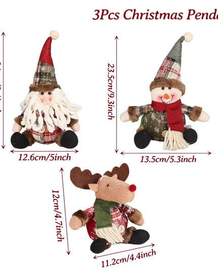 Christmas Snowman Elk Doll Xmas Ornaments Merry Christmas Decorations for Home 2025 Navidad Natal Noel Xmas Gift New Year 2026