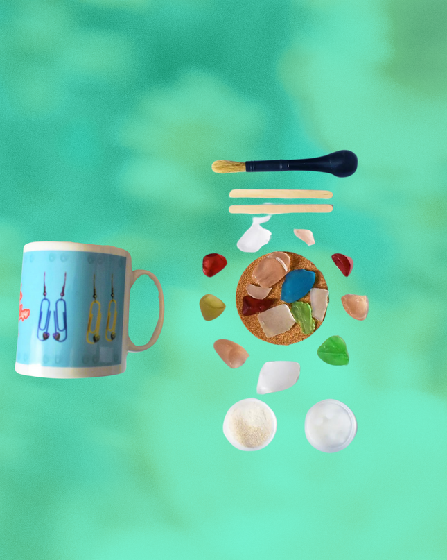 DIY Sea Glass Mosaic Craft Kit for Adults, Create Beach-Inspired Home Decor with Glass Tiles, Easy Step-by-Step Instructions | by Victory In Wellness-3