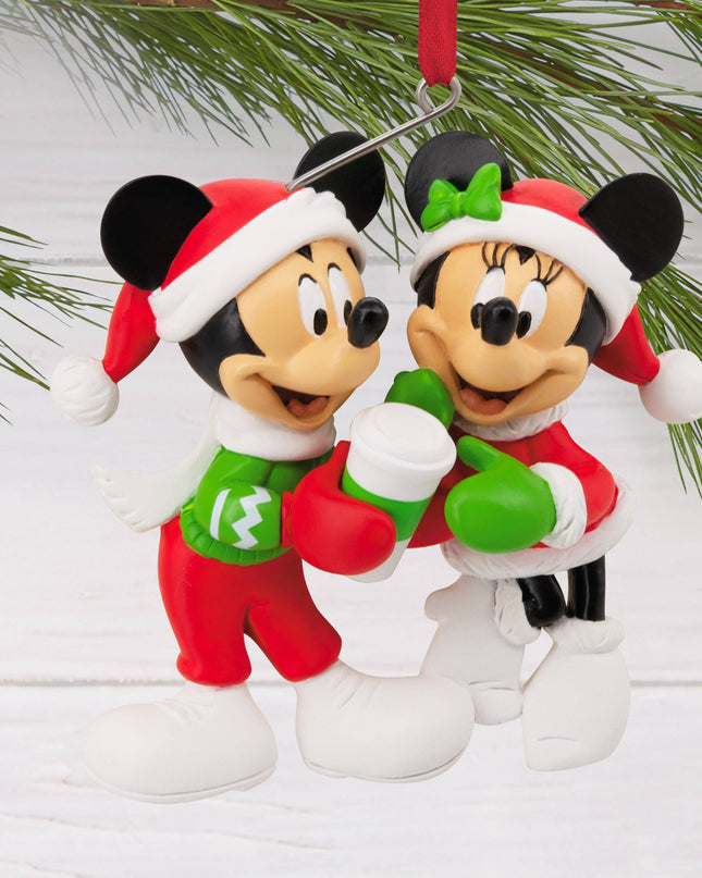 Hallmark - Collectable Disney Ornament - Festive Mickey & Minnie Mouse