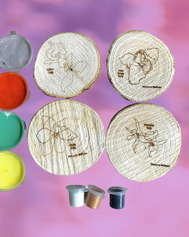 Botanical Willow Coasters with Adult Coloring Designs, Nature-Inspired Coloring Activity, Home Decor | by Victory In Wellness-4