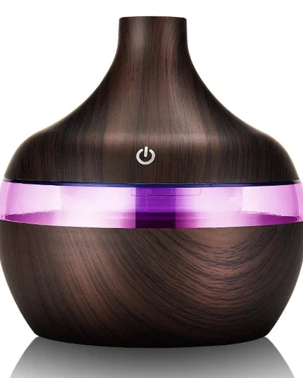 Humidifier Electric Aroma Air Diffuser Wood Ultrasonic Air Humidifier Essential Oil Aromatherapy Cool Mist Maker for Home 300Ml