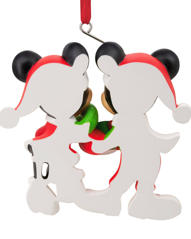 Hallmark - Collectable Disney Ornament - Festive Mickey & Minnie Mouse