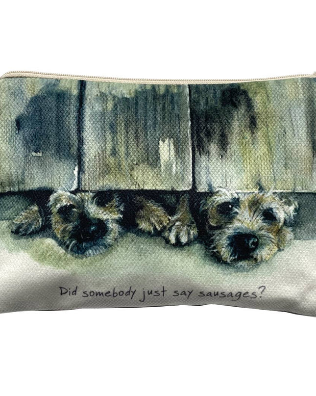 The Little Dog Laughed - Border Terriers Zip Purse | Artist Anna Danielle