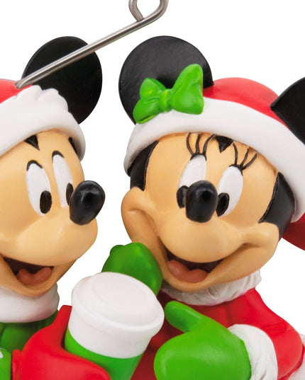 Hallmark - Collectable Disney Ornament - Festive Mickey & Minnie Mouse