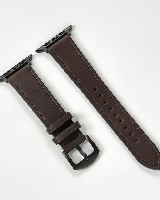 Calf Leather Watch Band for Apple Watch Strap 49Mm 46Mm 45 42 40Mm 41Mm Woman Man Bracelet for Iwatch Series 10 9 8 7 6 Se Band