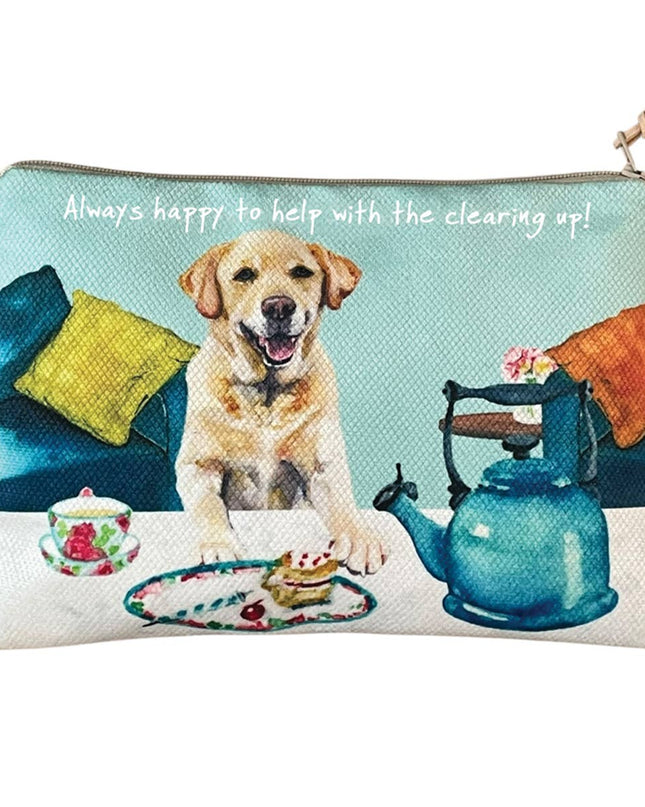 The Little Dog Laughed - Yellow Labrador Zip Purse / Pencil Case