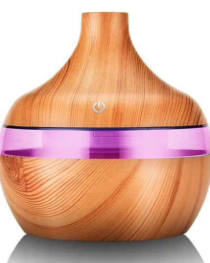 Humidifier Electric Aroma Air Diffuser Wood Ultrasonic Air Humidifier Essential Oil Aromatherapy Cool Mist Maker for Home 300Ml