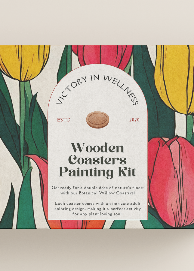 Botanical Willow Coasters with Adult Coloring Designs, Nature-Inspired Coloring Activity, Home Decor | by Victory In Wellness-0