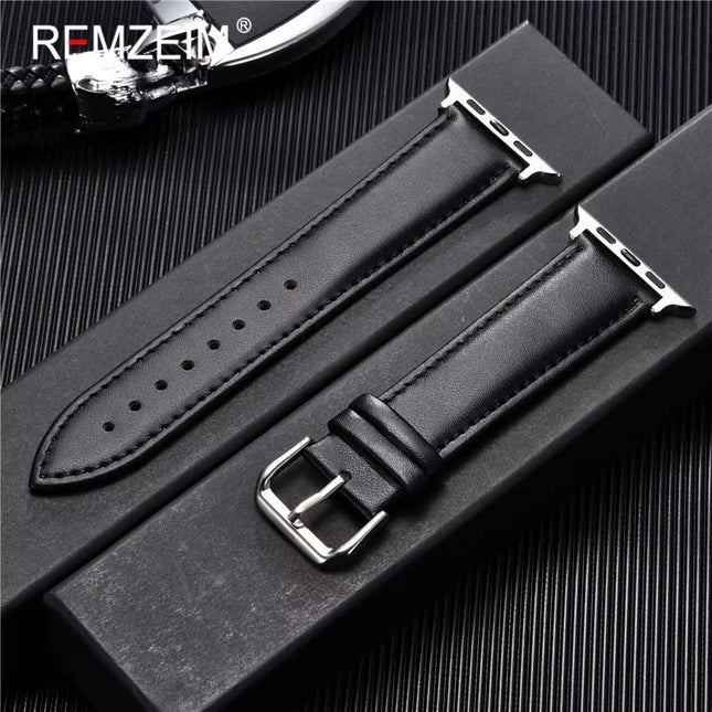 Calfskin Genuine Leather Watchband 38Mm 40Mm 41Mm for Iwatch 8 7 6 5 4 3 SE Replace Wrist Strap 42Mm 44Mm 45Mm for  Watch
