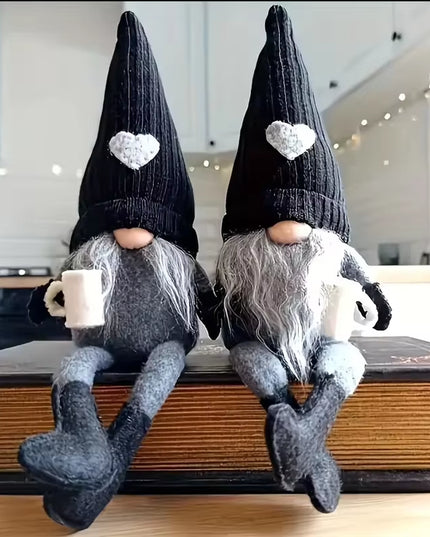 Coffee Gnome Dolls Plush Knitted Love Faceless Doll Christmas Farmhouse Kitchen Coffee Bar Decorations Coffee Lover Gifts