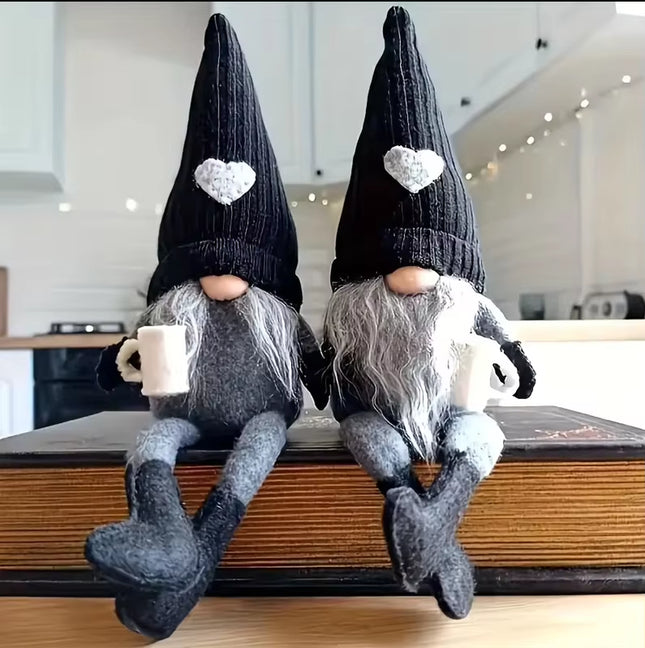 Coffee Gnome Dolls Plush Knitted Love Faceless Doll Christmas Farmhouse Kitchen Coffee Bar Decorations Coffee Lover Gifts