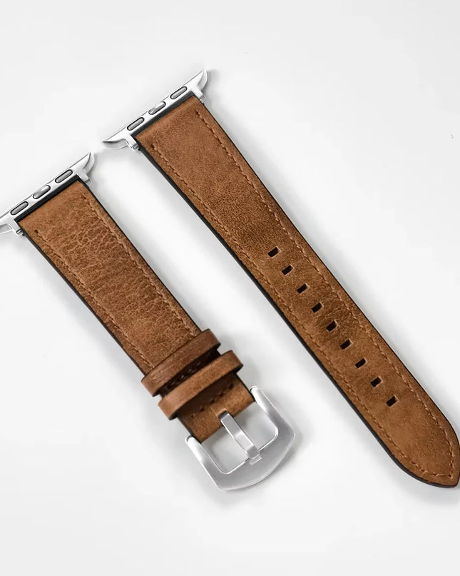 Calf Leather Watch Band for Apple Watch Strap 49Mm 46Mm 45 42 40Mm 41Mm Woman Man Bracelet for Iwatch Series 10 9 8 7 6 Se Band