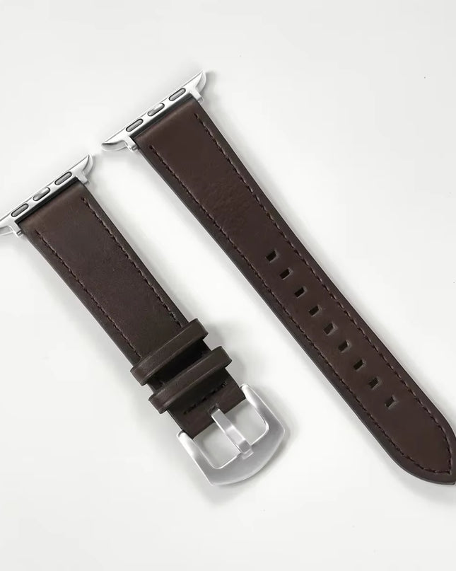 Calf Leather Watch Band for Apple Watch Strap 49Mm 46Mm 45 42 40Mm 41Mm Woman Man Bracelet for Iwatch Series 10 9 8 7 6 Se Band