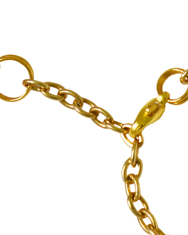 Gold freshwater pearl adjustable bracelet or anklet on gold plated chain | by Ifemi Jewels-1