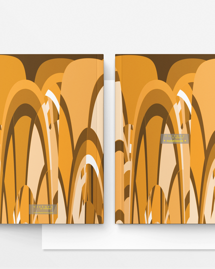 Orange Favour Notebook, Orange Abstract Print Notebook | by Victory In Wellness-1