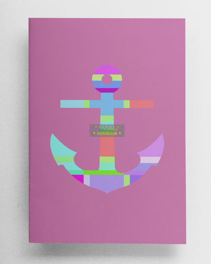 Anchor Kids Notebook - Pink, Nautical Theme, Journal for Girls | by Victory In Wellness-0