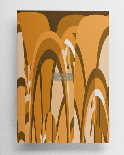 Orange Favour Notebook, Orange Abstract Print Notebook | by Victory In Wellness-0