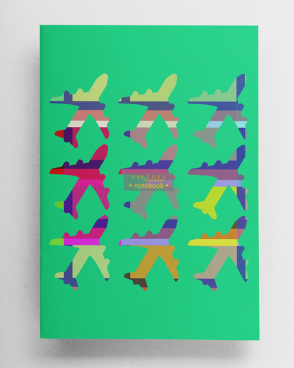 Hot Air Balloon + Fly With Me! Set of 2 Size A5 Travel Notebooks, Victory In Wellness-3